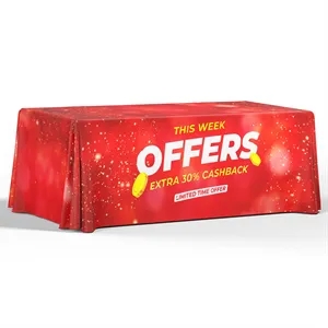 6' Economy Draped Standard Table Cover(Full Color Dye Sublim