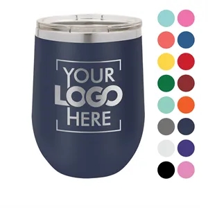 Custom Logo Polar Camel 12oz Stainless Steel Wine Tumbler with Lid