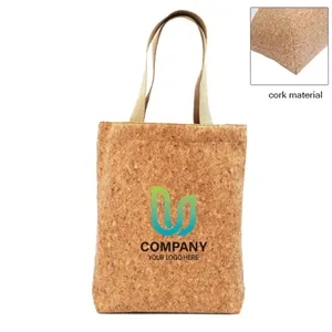 Cork Tote Bag With Cotton Web Rope