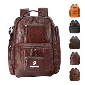 Vintage Genuine Leather Laptop Backpack