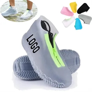 Silicone Non-Slip Waterproof Shoe Covers With Zipper