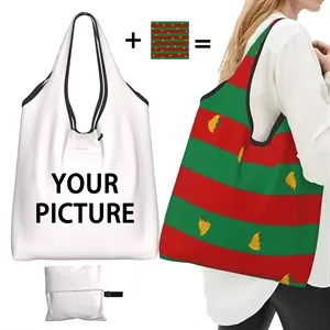 Foldable Shopping Bag Washable Shoulder Grocery Market Tote