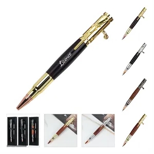 Metal and Wood Bolt Action Ballpoint Pen  refill  case