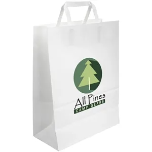 Large FSC Certified White Paper Bag