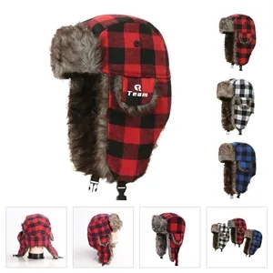 Adult Plaid Unisex Winter Trooper Hat