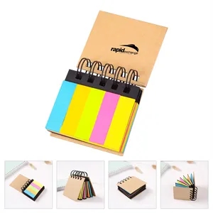 Kraft Paper Sticky Note Spiral Notebook