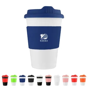 12 oz. Bamboo Coffee Cup With Silicone lid