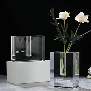 Rectangle 6" Optical Crystal Bud Vase