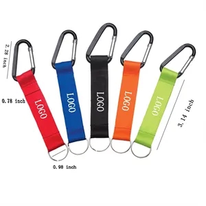 Short Lanyard Keychain Key Strap w/Aluminum Carabiner