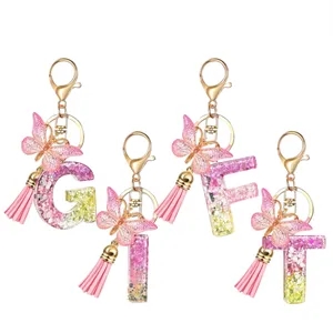 Letter Keychains for Women and Girls for car