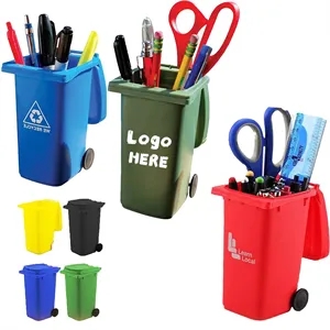 Mini Creative Recycling Trash Can Pen Holder