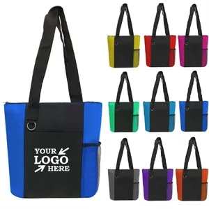 Zippered Tote Bag w/ Zipper Closure