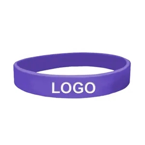 1/2" Debossed Color Filled Wristband-H