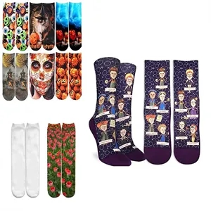 3D Print Novelty Cute Casual Crew Tube 14" Socks