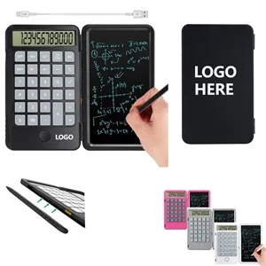 Rechargeable Calculator with Erasable Writing Table