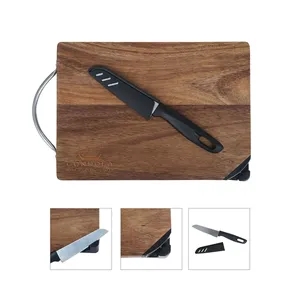 Gordon Acacia Wood Cutting Board & Knife Set