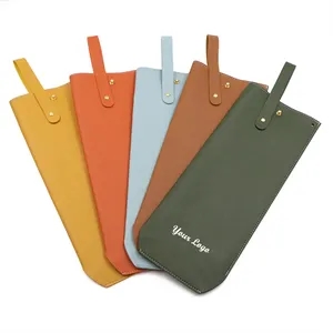 Leather Wine Gift Tote Bag