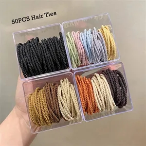 50pcs Soft Polyester Hair Ties