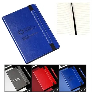 Custom Logo A5 Leather Strap Handle Notepad