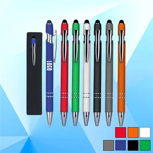 Soft-Touch Stylus Pen w/ PE-Pouch - Free Set Up & Shipping