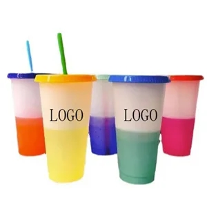 16oz Color Changing Cup with Straw and Lid