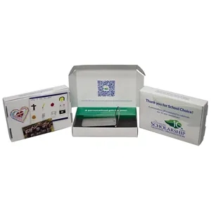 Custom Logo 5-1/2" x 3-3/4" x 1" - Chipboard Gift Box w/ Built In Tray