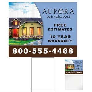 Large Corrugated Yard Sign - Full Color - 1 Side