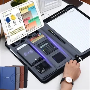 Portable Multifunctional Wireless Charging Notebook with Cal