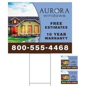 Large Corrugated Yard Sign - Full Color - 2 Sides