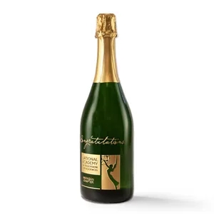 Etched CA Champagne Sparkling Wine with Color Fill