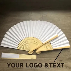 Custom Hand-Held Folding Wedding Fan Portable