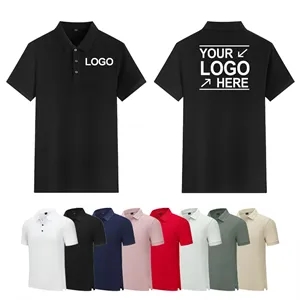 Custom Logo Unisex Embroidery Lapel Polo T-Shirt Cool & Dry