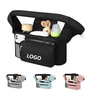 Universal Stroller Organizer With Insulated Cup Holder
