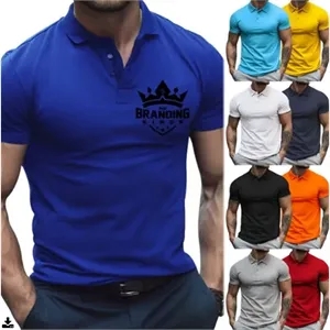 Custom Logo Mens Short Sleeve Polo Shirt