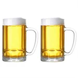 Large Beer Glass Mugs For Freezer With Handle 12oz