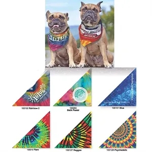 Color Pop Tie-Dye Stock Pet Bandanna Triangles - Med-Lg