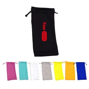 Ultra-Soft Microfiber Eyeglass Pouch with Drawstring Closure