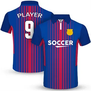 Custom Logo Full-Color Dye Sublimated Performance 1/4 Zip Polo Shirt