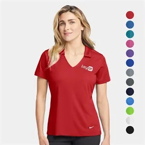 Nike Ladies Dri-FIT Vertical Mesh Polo w/ Screen Print 4.4oz