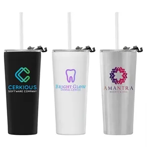 Excalibur - Double-Wall Stainless Tumbler with Straw