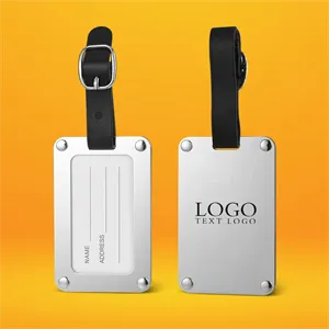 Leather Strap Stainless Steel Luggage Tag