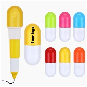 Novelty Retractable Vitamin Pill Gift Ballpoint Pen