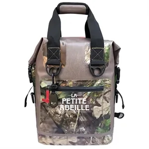 Custom Logo Roll Top Cooler Bag with Backpack Straps