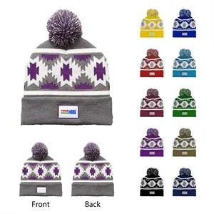 Custom Logo PMS color match Custom Knit Cap/Hat with Beanie