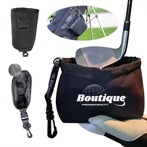 Portable Golf Club Cleaning Bag with Detachable Clip