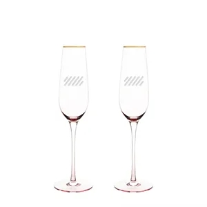 Twine Living Co. Gilded Stemmed 8 oz. Champagne Flute (set o