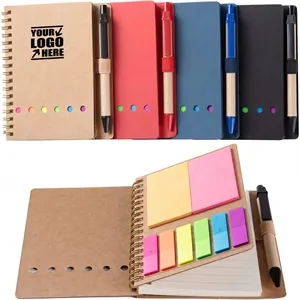 Spiral Notebook With Sticky Notes