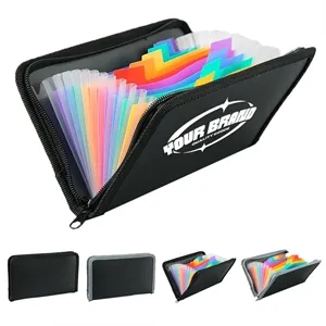 A6 Zipper Rainbow Bill Organizer Documents Storage