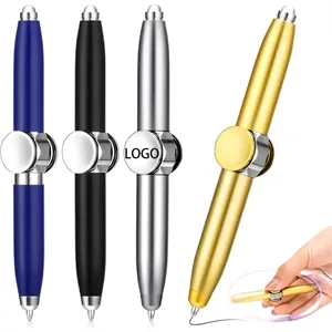 Fidget Spinner Stress Reducer Ballpoint Pens With LED Light