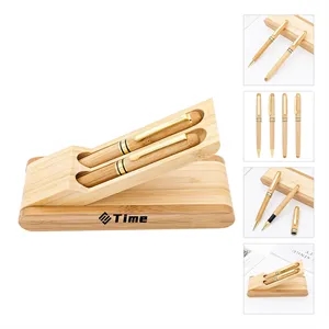 Creative Bamboo Gel Ink Pen Set